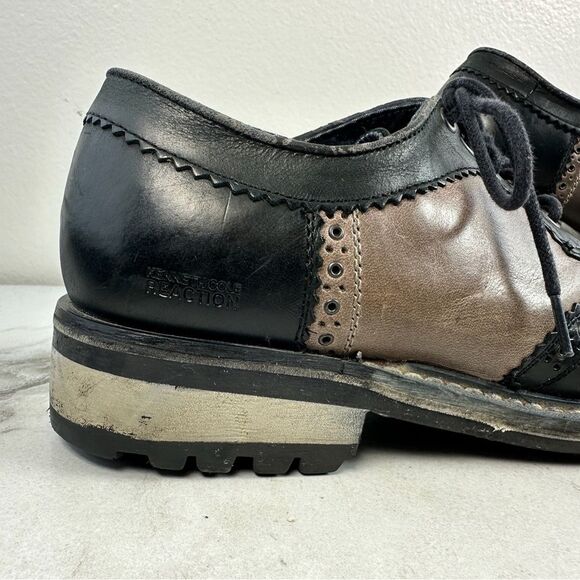 Kenneth Cole Reaction Life Less-On Brogue Wingtip Derby Leather Dress Shoes, 8.5 main image 5